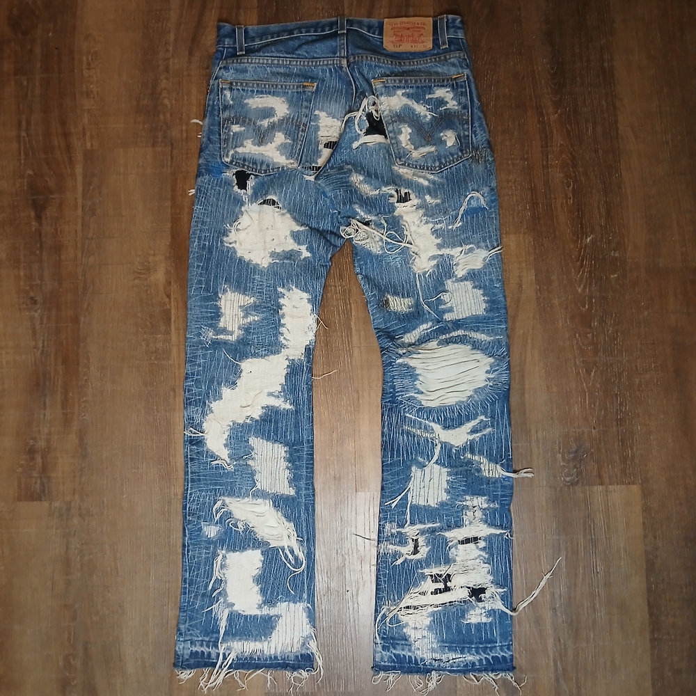 *Undercover 85s/Kapital Style* Levi's Distressed Denim Blue Jeans